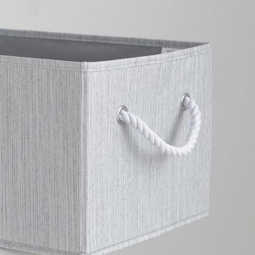 Rangement placard efficace contre le désordre lot de 2 bacs gris pliables - 3