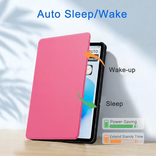 Image of CoBak Case for Samsung Galaxy Tab A11+ Plus 11 inch 2025, Multi-Viewing Angles, All New PU Leather Folio Stand Cover with Auto Sleep Wake Feature for Samsung Galaxy Tab A11+ Tablet 11-inch, Peony Pink