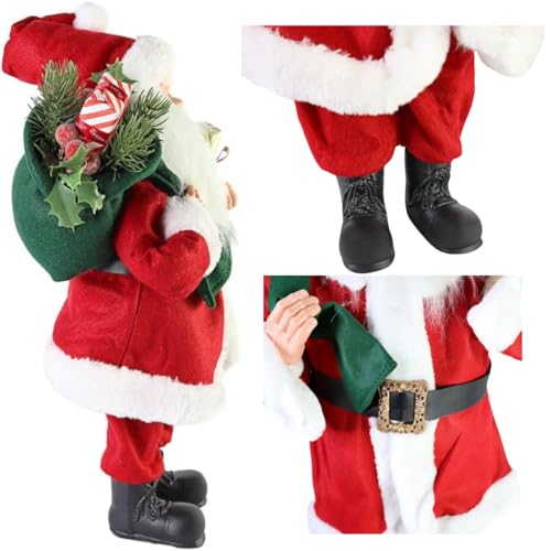 Papai Noel Decoração de Natal, Boneco Decorativo, Enfeite Natalino, 40 cm de Altura