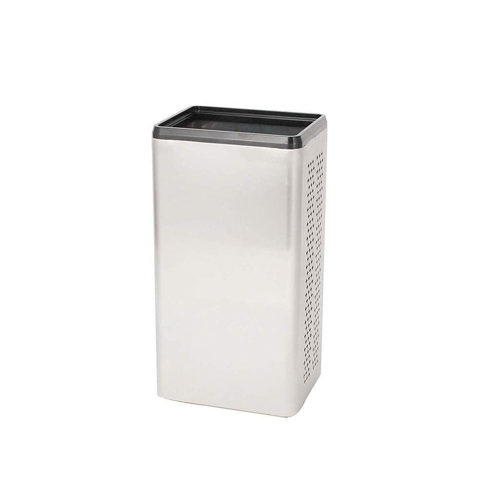 Porte-parapluie rectangulaire en acier inoxydable au design épuré blanc