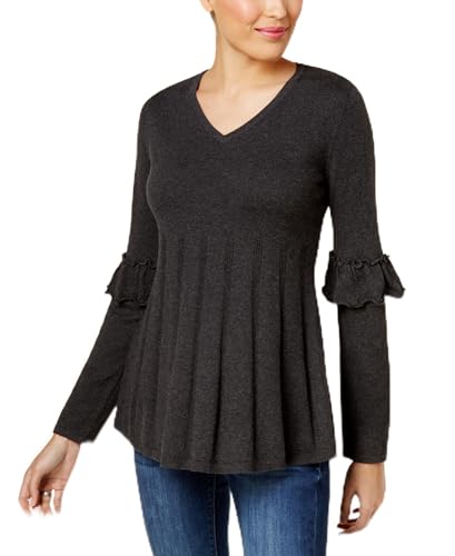Style & Co. Ruffled Pleated Sweater