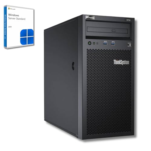 Lenovo ThinkSystem ST50 Server – Intel Xeon E-2224G CPU, 32 GB ECC RAM, 2×1 TB SSD, Win Server 2025 Standard (Generalüberholt)