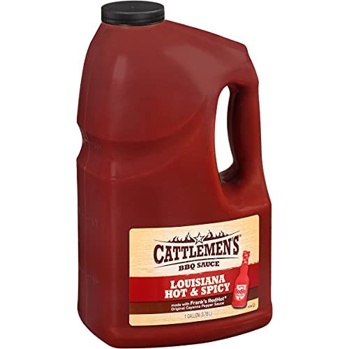 bbq hot sauce - Cattlemen's Louisiana Hot & Spicy BBQ Sauce, 1 gal - One Gallon Container of Spicy Barbeque Sauce Made with Ripe Tomatoes, Best on Shrimp, Chicken Tacos, Meatballs and More