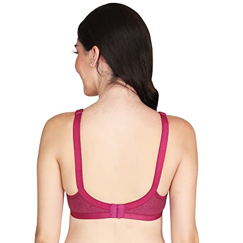 Image of Women Non Padded Bra - Made of Pure Cotton Full Coverage Non Wired Seamless Pushup Soft Cup for T-Shirt Saree Dress Sports Garment for Daily Use Everyday