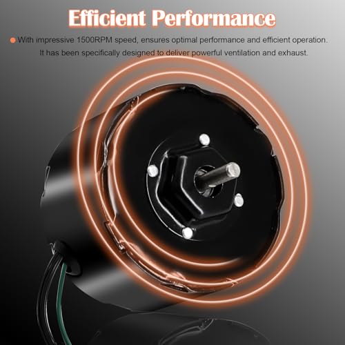 Image of Hiorucet JA2C028G Bathroom Exhaust Fan Motor Replacement for Broan Nutone S23405SER, 23405SER, JA2C028-1, 23405, JA2C0208-1, AA2C303F, 8662, 8833, 8661, 8662N, 8662NL, 8672N, 3.3 inch Diameter Motor.
