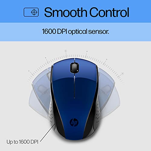 Image of HP X3000 G3 Wireless Mouse - Blue, 15-Month Battery, Side Grips for Control, Travel-Friendly, Blue LED, Powerful 1600 DPI Optical Sensor, Compatible with Wins PC /Laptop, Mac, Chromebook (683N8AA#ABL)