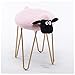 Hocker Kreatywny kute żelazo krzesło do makijażu, bielizna z grzebieniem i schemelem na bieliznę z dressing-Schelop niski stołek w talii (kolor : różowy)