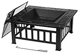 tepro Feuerstelle Glenview, schwarz (81 x 81 x 50 cm)
