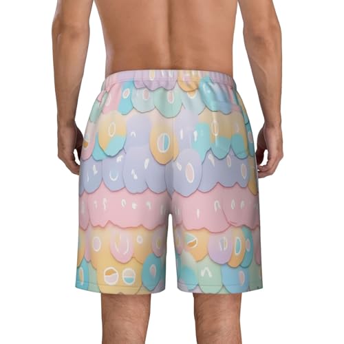Irregular Colorful Puzzle Men Beach Pants â€“ Swim Trunks for Men,Quick-Dry and Comfortable, Suitable for Beach, Surf, and Everyday Wear4
