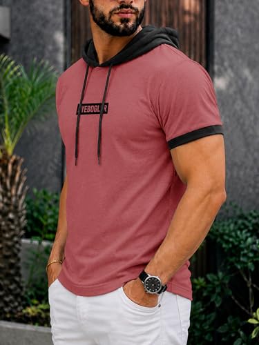 Image of Noble Monk Men's Regular Fit Hoodie T-Shirt for Man |Half Sleeves Tshirt for Men | Casual Wear Stylish T-Shirt for Man | Gym Tshirt for Men