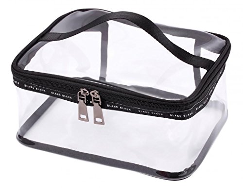 WODISON Clear Travel Cosmetic Bag Makeup Train Case Organizer with Top Handle Large