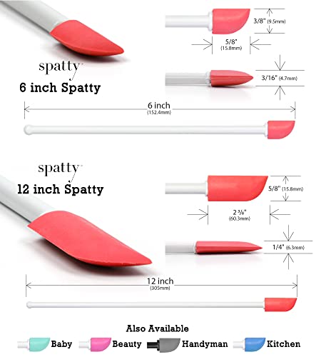 Spatty Daddy Crafting Spatula Set (6 And 12 Inch Red) Shark Tank Mom Made Scrapes Last Drop, Spreads Mixes Glue, Paint, Thoughtful Gifts For Women, Teen, Grandma, Stocking Stuffers For Christmas #TOP6