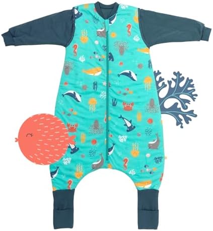 Schlummersack Babyslaapzak met voeten, alle seizoenen, 2,5 TOG, Oeko