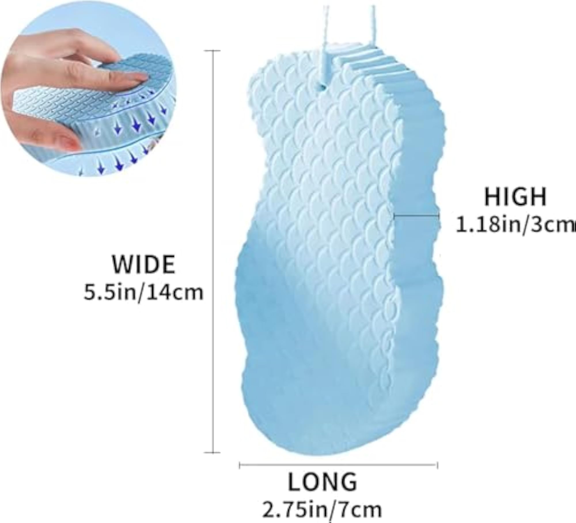 Reusable Ultra Soft Bath Body Shower Sponge, Gentle Exfoliator