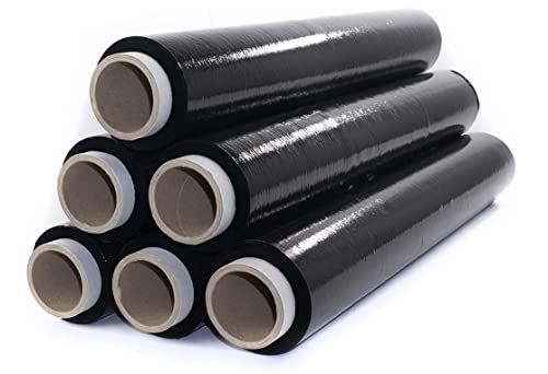 Koem Película extensible manual negra 50 x 250 m de 2,4 kg Cellofan para embalaje y mudanza (6)