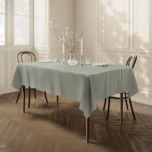 Home Direct Extra Large Rectangular Fabric Tablecloth Table Cover 150x250cm 59"x98" Sage Green - Image 4