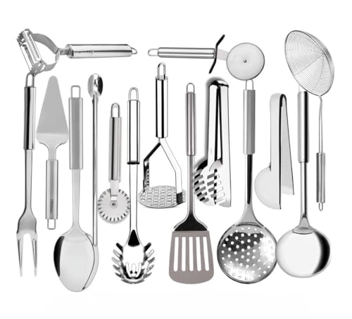 Kit Peças Utensílios para Cozinha em Aço Inox Jogo Completo