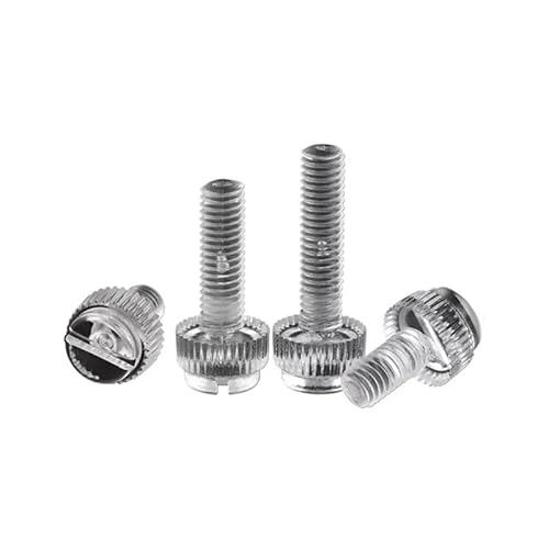 20/50個 M3 M4 M5 アクリル クリア 透明 プラスチック ローレット スロット付きヘッド 手締め つまみボルト ネジ(2mm,M3-50pcs)