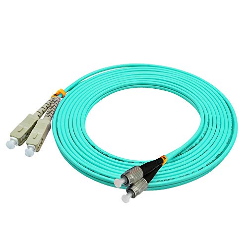 Image of 30Meters 100ft SC to FC Duplex 50 /125 10G OM3 Multi-Mode Fiber Optic Cable Jumper Optical Patch Cord SC-FC