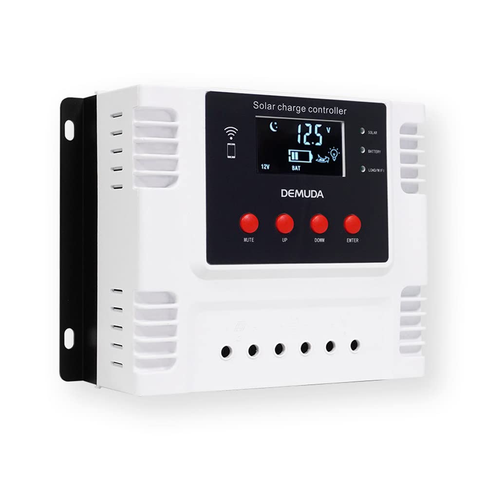 PWMligent Solars Controller Mobilephone App Control Real-time Data Monitoring Device LED Display 12V/24V Controllers for Leadacid Ternary Lithium and Lithium-iron Batteries Multicolor 60A-image-41