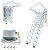 10 Foot Attic Ladder Pull Down System for 39.4" W x 27.5" H Opening, Pull Down Hidden Loft Ladder with 12 Steps, Adjustable Tilt Angle, 660 lbs Capacity for Attic, Garage, Small Spaces (White/Blue)