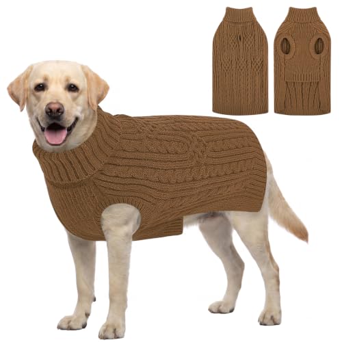 Image of AOFITEE Large Dog Sweater, Turtleneck XXL Dog Sweater for Winter