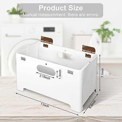 2 Pcs Laundry Basket Collapsible Laundry Hamper,Wall Mounted Hampers For Laundry,Dirty Clothes Storage For Bathroom, Bedroom, Closet (White) #TOP2