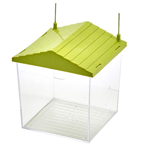Image of Pet Ting Bird Bath House Green Finch Canary Budgie, 12 x 10 x 10 cm