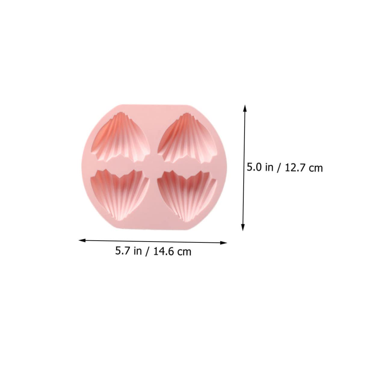 FUNOMOCYA 4Pcs Heart Shape Silicone Molds for Baking Non Stick Cavity Madeleine Molds for Cakes and Desserts for Baking Lovers and