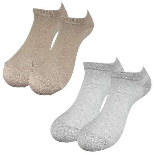 Silver Fiber Ankle Socks – Moisture-Wicking, Odor Control, Soft & Breathable（1-2 Pairs）