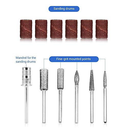 Image of DIY Crafts Nail Art Drill Kit File Professional Electric Manicure Pedicure Drill Sander Pen Nail Art Grinder with Multi Sanding Bits and Power Adapter (Design No # 3, Nail Art Drill)