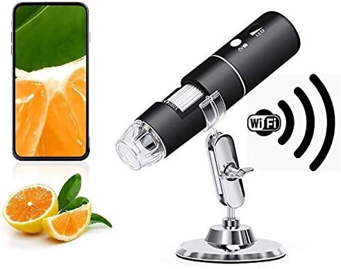 Wireless Digital Microscope, DINGUIER 50X to 1000X Magnification WiFi USB Microscope with 8 LED HD 1080P 2MP Camera, Handheld Microscope Endoscope Magnifier for iPhone Android, iPad Windows MAC