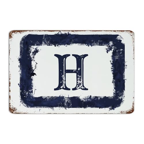 Plaque métallique monogrammée personnalisée pour entrée élégante