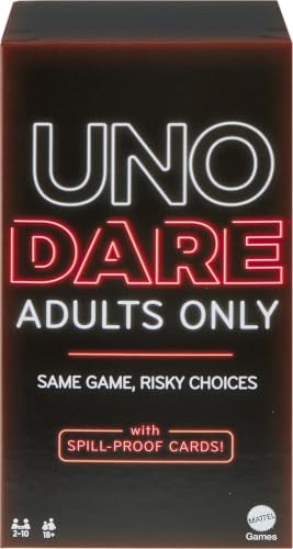 Mattel Games UNO Dare Adults Only Card Game for Game Night Travel Camping & Party