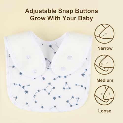 Baby Bibs for Girls & Boys Teething Feeding and Drooling,Super Soft Ultra Absorbent,10-Pack3