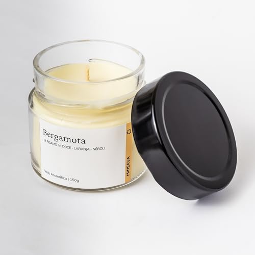 MINERVA - Vela Aromatica Perfumada Aroma de Bergamota Tangerina - 150g