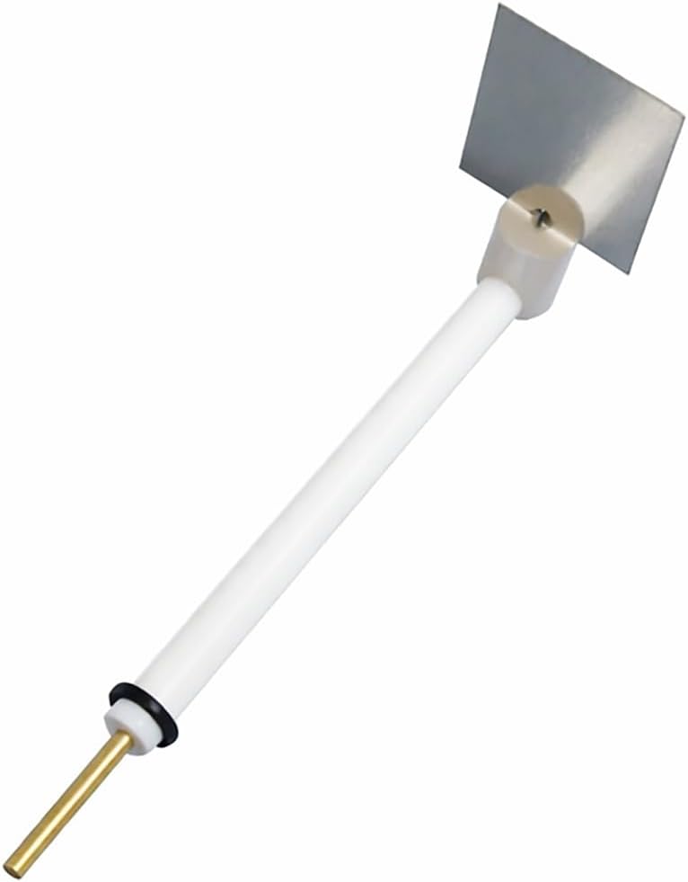 TBQATNTS L-Shaped Platinum Sheet Electrode, Electrochemistry Electrolytic Analysis Pt Electrodes with Platinum Sheet and PTFE Body, Purity 99.99%, for Substance Analysis 1 Pcs,25x25x0.2mm