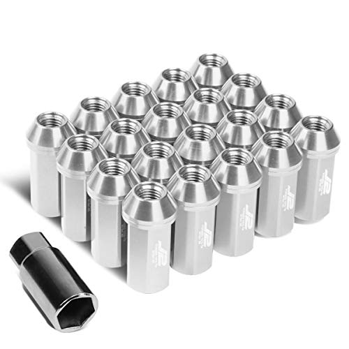 One-Day Sale: Up to 70% Off J2 Engineering LN-T7-005-15-SL 7075 Aluminum Silver M12x1.5 20Pcs L: 50mm Close-End Lug Nuts w/Adapter