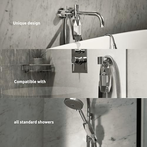 Tappwater ShowerPro Diamond - Duschfilter, filtert Kalk, Chlor und +70 Stoffe. Einzigartiges Design. 4-stufige Filtration und KDF-55 Technologie für geschmeidige Haut, kräftiges Haar. 6 Monate, 20000L