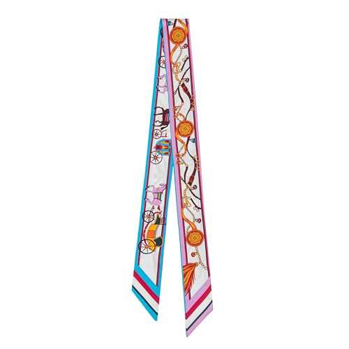 100% Mulberry Silk Scarf for Women Neck, Handbags,Bags, Purse, Hair Head Ribbon Skinny Scarf Silk Headband Scarf4