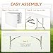Elevon Folding Table, 8 Feet Heavy Duty Fold-in-Half Utility Table Indoor Outdoor for Camping, Picnic, Party