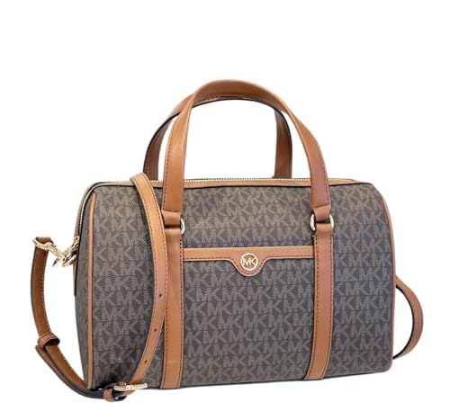 Michael Kors JST TRAVEL MEDIUM DUFFLE SATCHEL SHOULDER CROSSBODY BAG BROWN