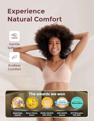 Image of Momcozy Nursing Bras for Breastfeeding, YN21 Seamless Ultra Comfort Maternity Bra, Natural Shape, Pregnancy Sleep Bralette