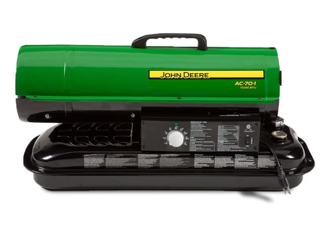 Amazon.com: John Deere AC-75 Portable Kerosene Fired 75,000 BTU Heater  AC-75 : Home u0026 Kitchen