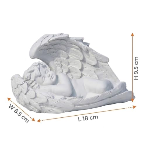 Image of Saugat Traders White Sleeping Angel Cherub Showpiece for Home Decor, Living Room, Bedroom, Elegant Sculpture Figurine Decorative Statue Gift for Anniversary, Housewarming, Christmas, Birthday