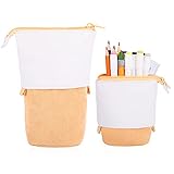 Diseño único: 1. Despliéguelo como una caja de lápices. 2.Doblarlo como portalápices. Colóquelo hacia abajo para artículos más altos como bolígrafos y lápices, delineadores de ojos / rímel, suministros para manualidades, etc., para que pueda ver claramente todos los tamaños y colores de sus plumillas sin tener que buscar en una caja de lápices o bolígrafos en aerosol.