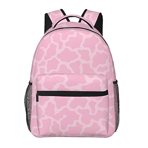 Mochila con diseño de vaca informal de gran capacidad ligera y unisex para universidad