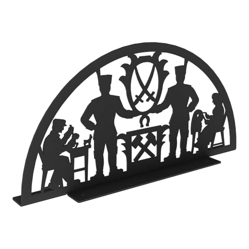 Schwibbogen Erzgebirge Bergmann 30 KNOBLOCH Schwibbogen aus Metall Winter-Motiv | XXL fĂĽr auĂźen oder...