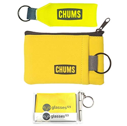 Chums Floating Neo Keychain and Floating Marsupial Wallet, w/Cloth & Screwdriver
