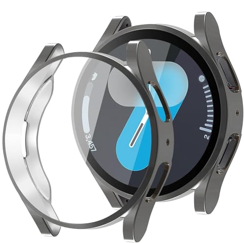 Image of M.G.R.J Soft TPU Front Protection Case Cover for Samsung Galaxy Watch 7 (40mm) (Flexible|Silicone) (Black)